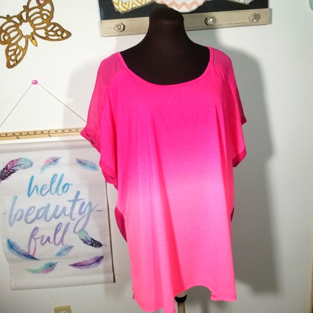 BNWOT Barbie Pink Dolled Up Top Tee Blouse size 3XL XXXL